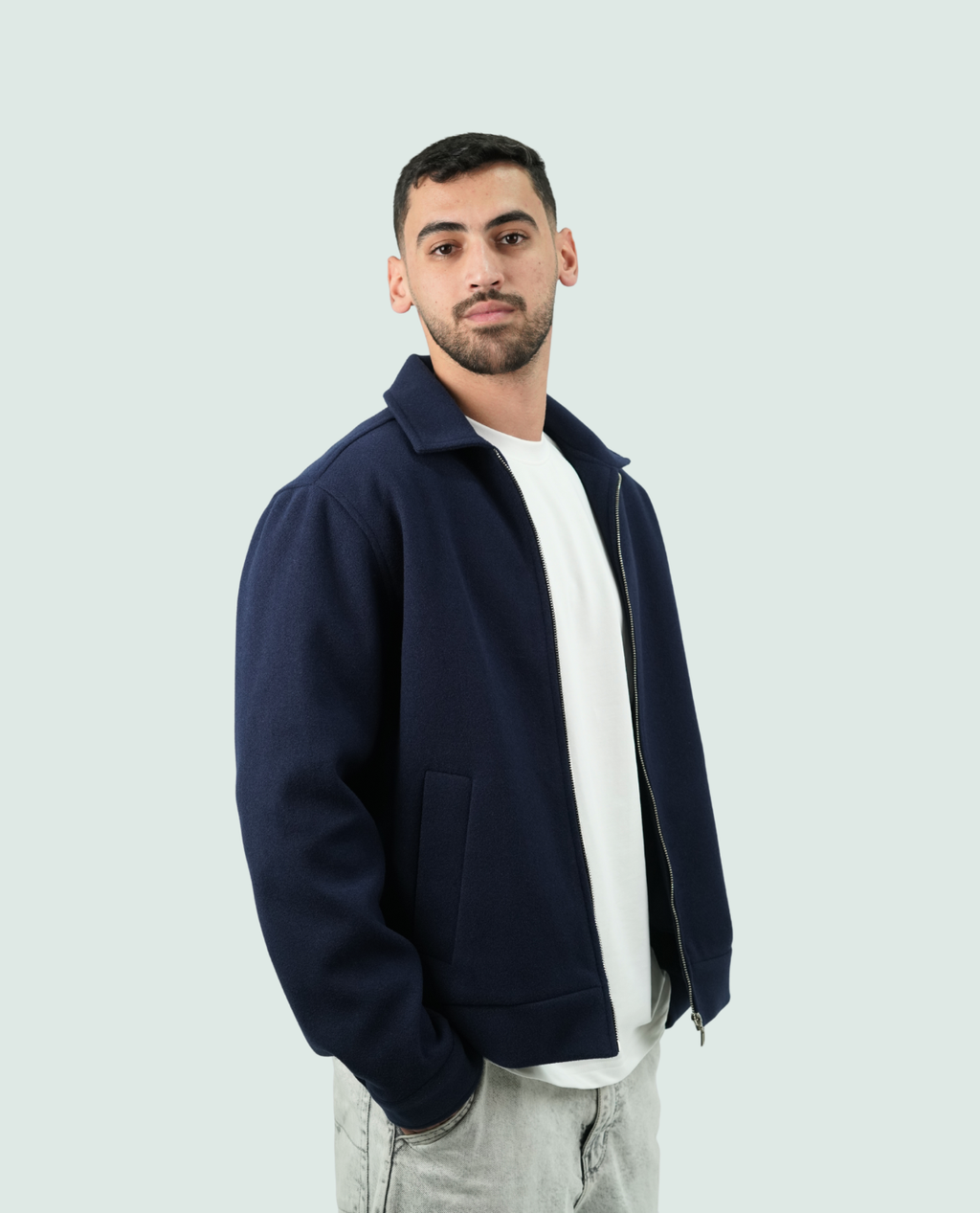 ROYAL BLUE WOOL JACKET