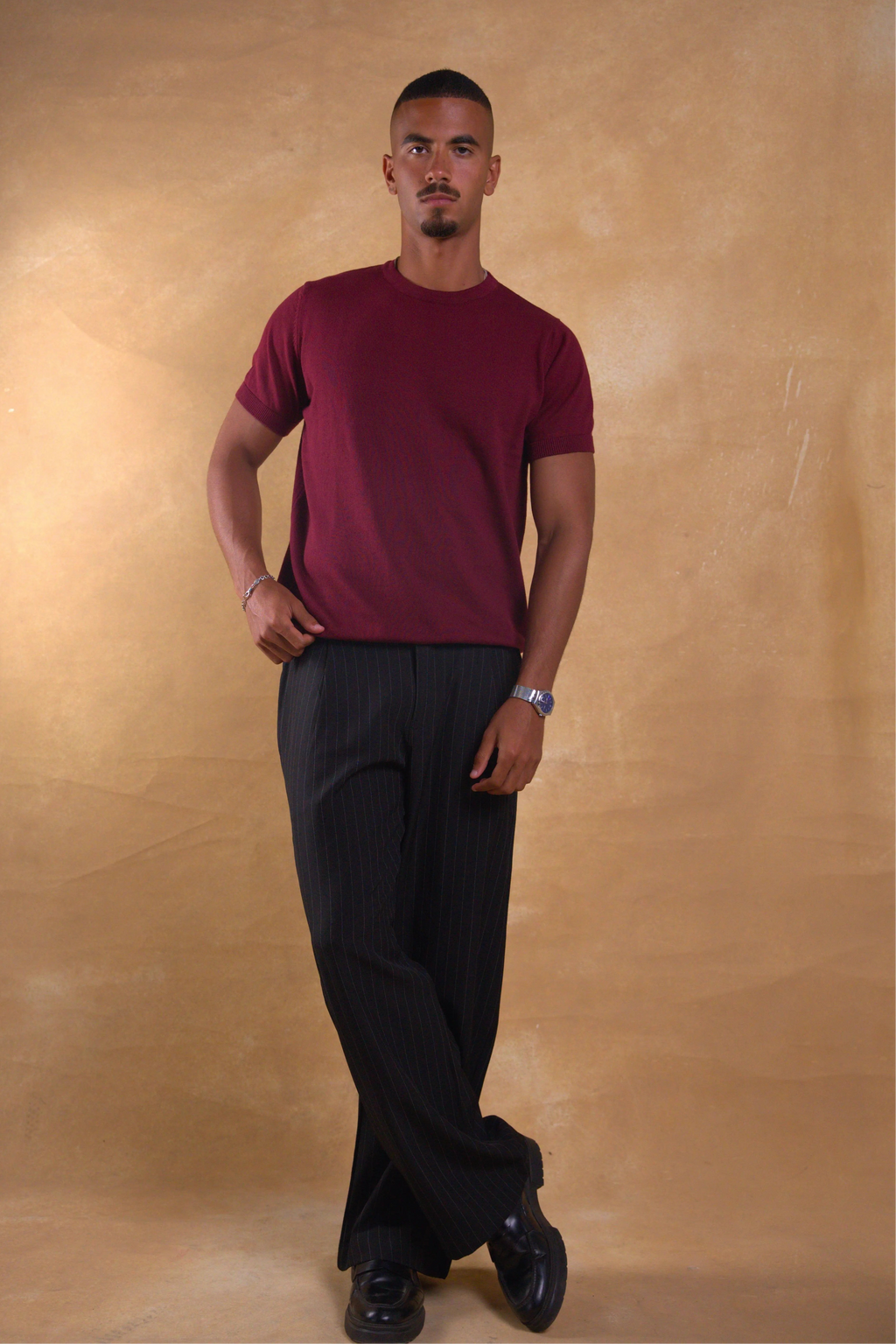 Maroon Knitted Shirt