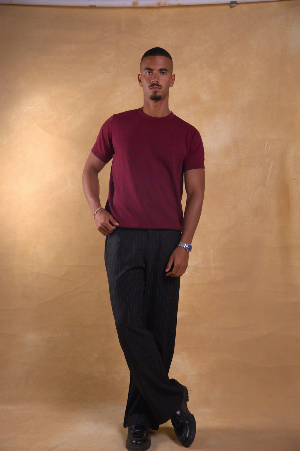 Maroon Knitted Shirt