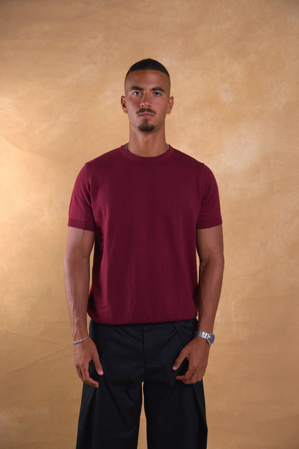 Maroon Knitted Shirt
