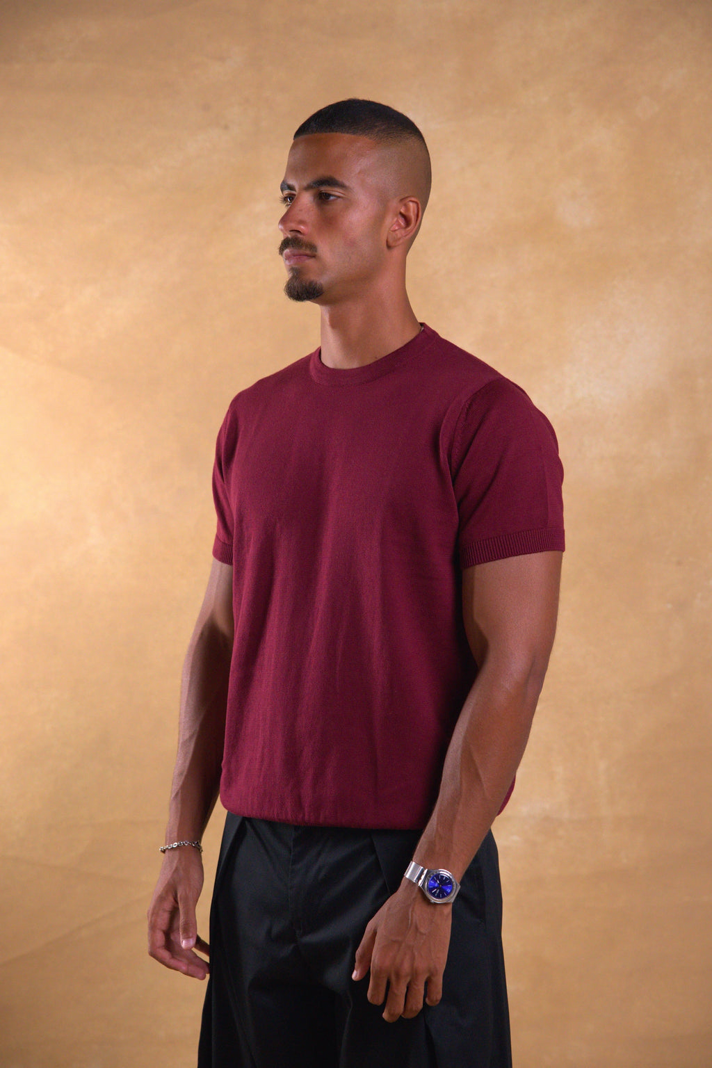 Maroon Knitted Shirt