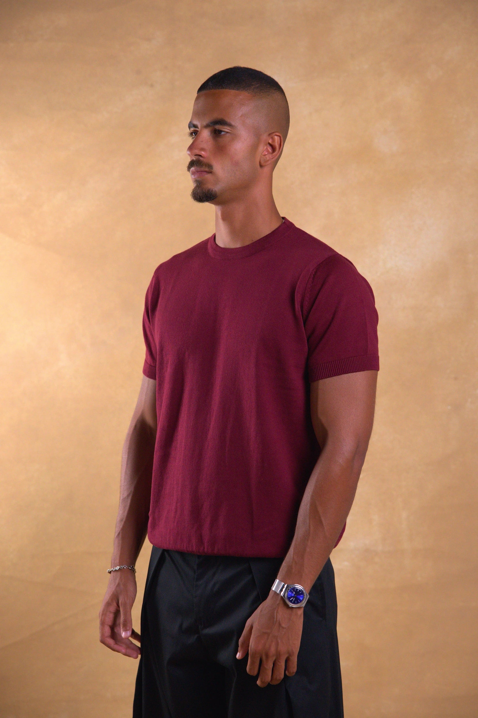 Maroon Knitted Shirt