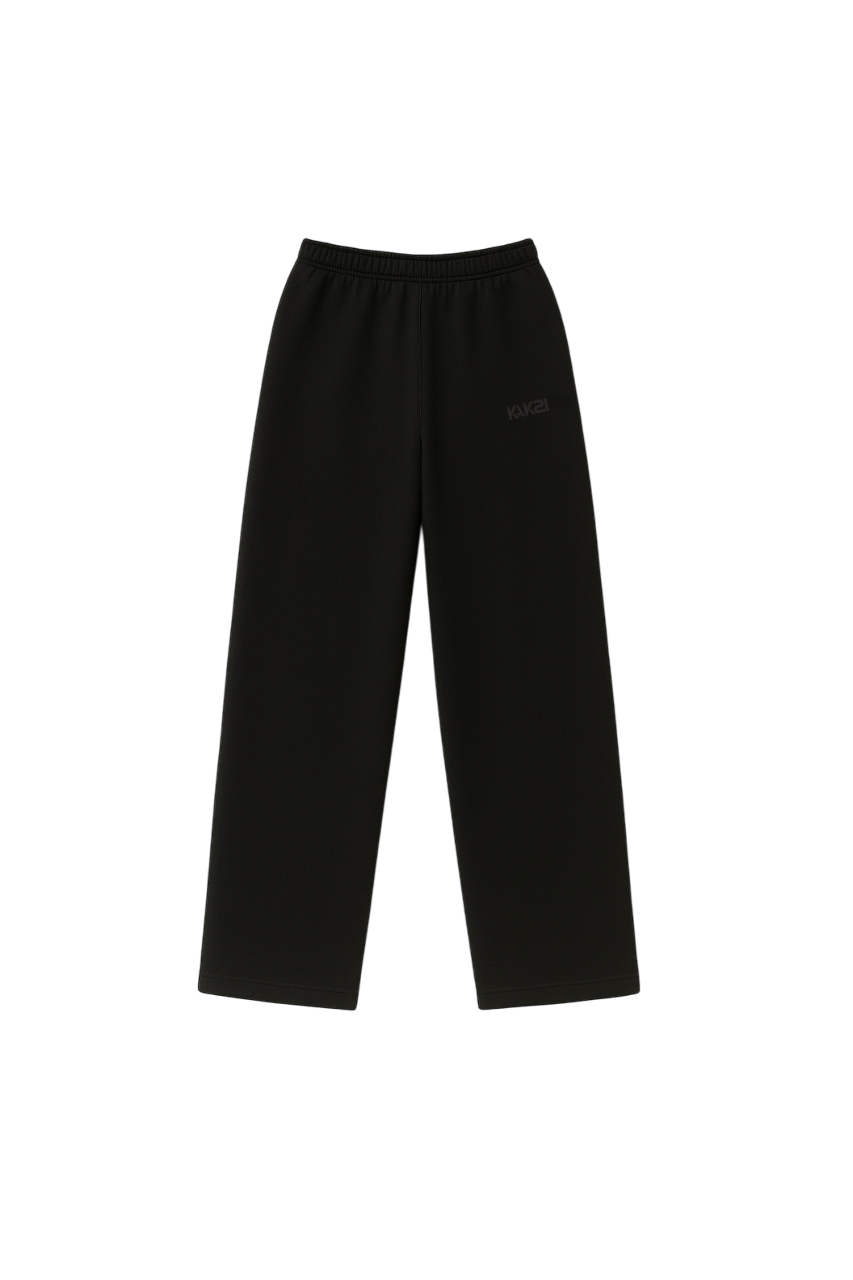Unisex Black Relaxed Fit Sweatpants