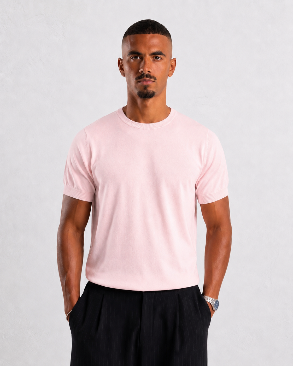 Dusty Rose Knitted Shirt