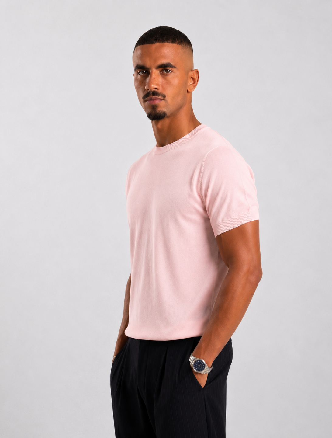 Dusty Rose Knitted Shirt
