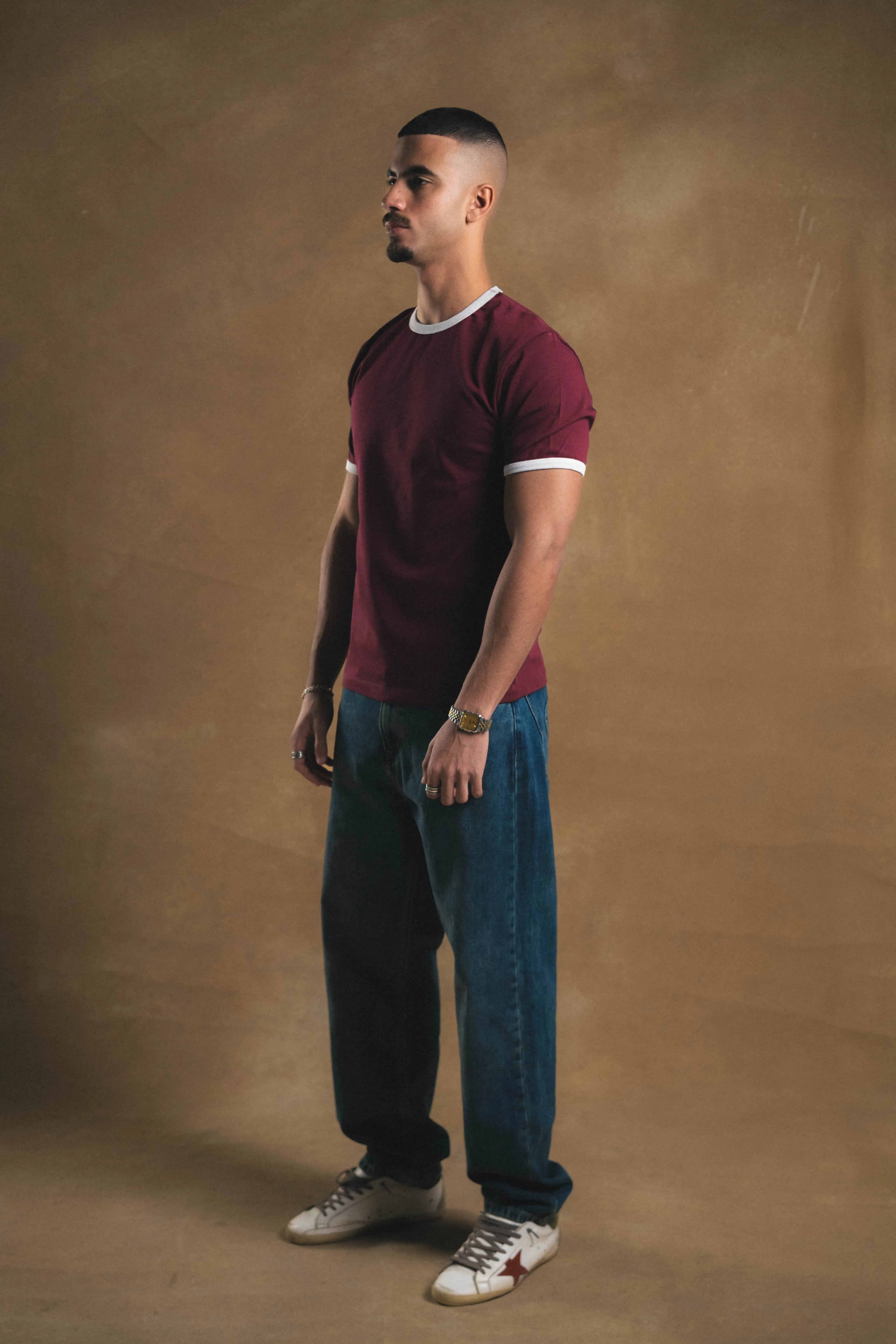 Burgundy Ringed Shirt