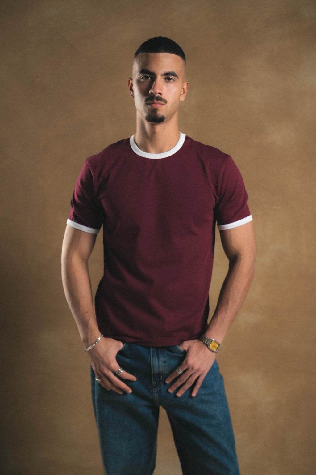 Burgundy Ringed Shirt