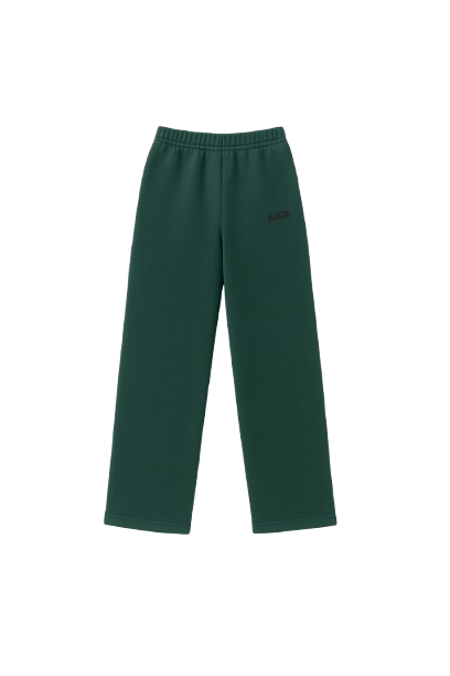 Unisex Dark Green Relaxed Fit Sweatpants