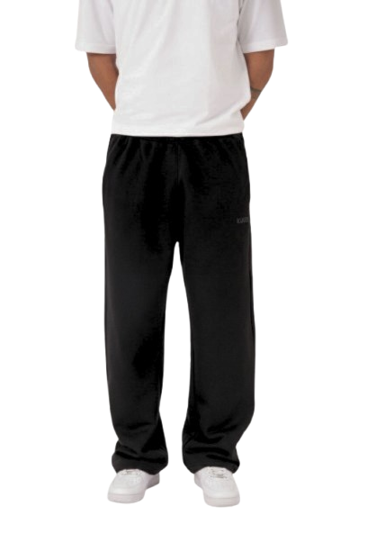 Unisex Black Relaxed Fit Sweatpants