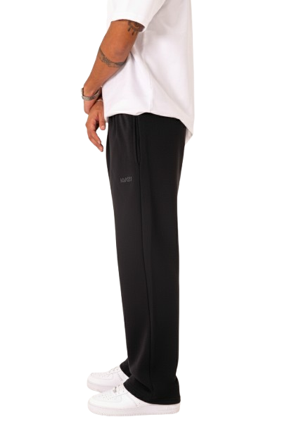 Unisex Black Relaxed Fit Sweatpants