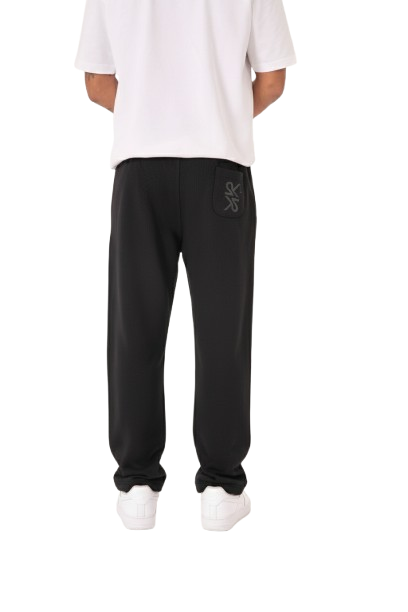 Unisex Black Relaxed Fit Sweatpants
