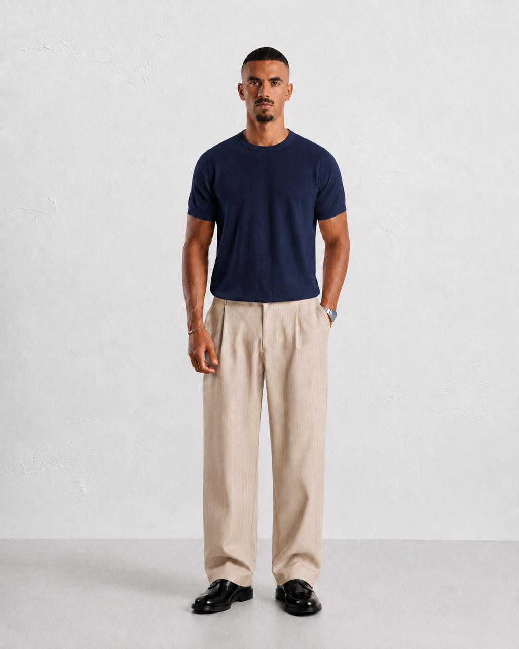 Ink Blue Knitted Shirt