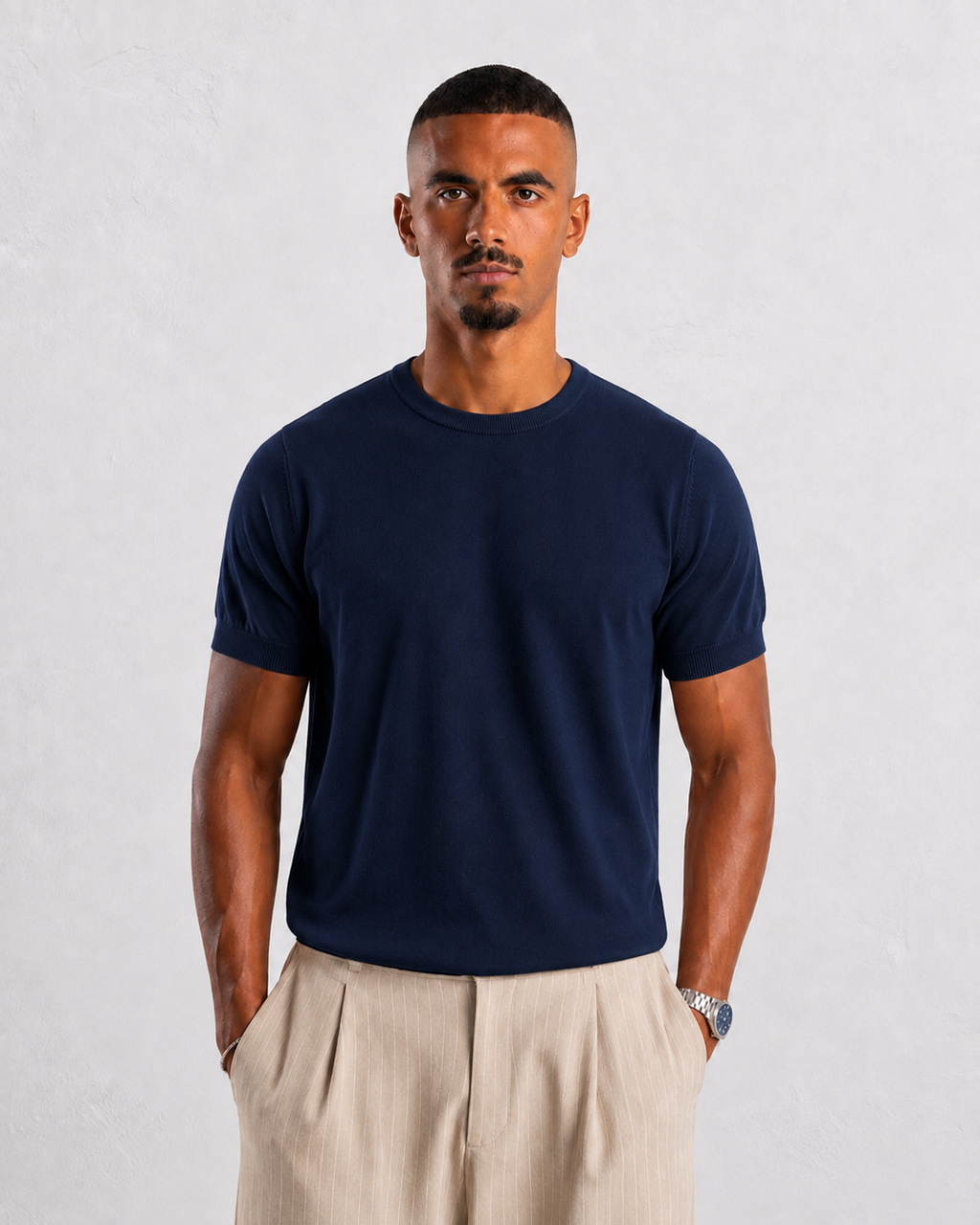 Ink Blue Knitted Shirt