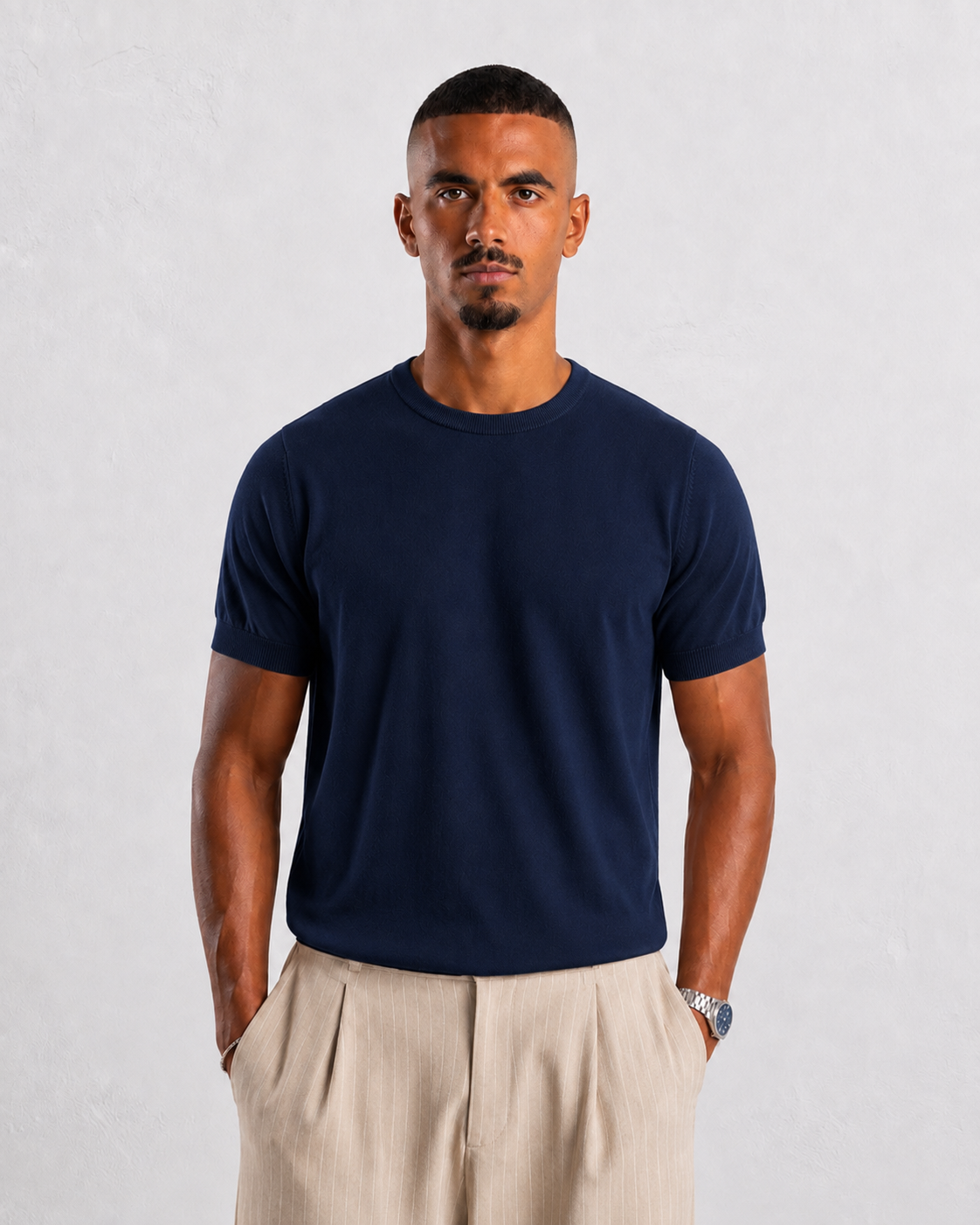 Ink Blue Knitted Shirt