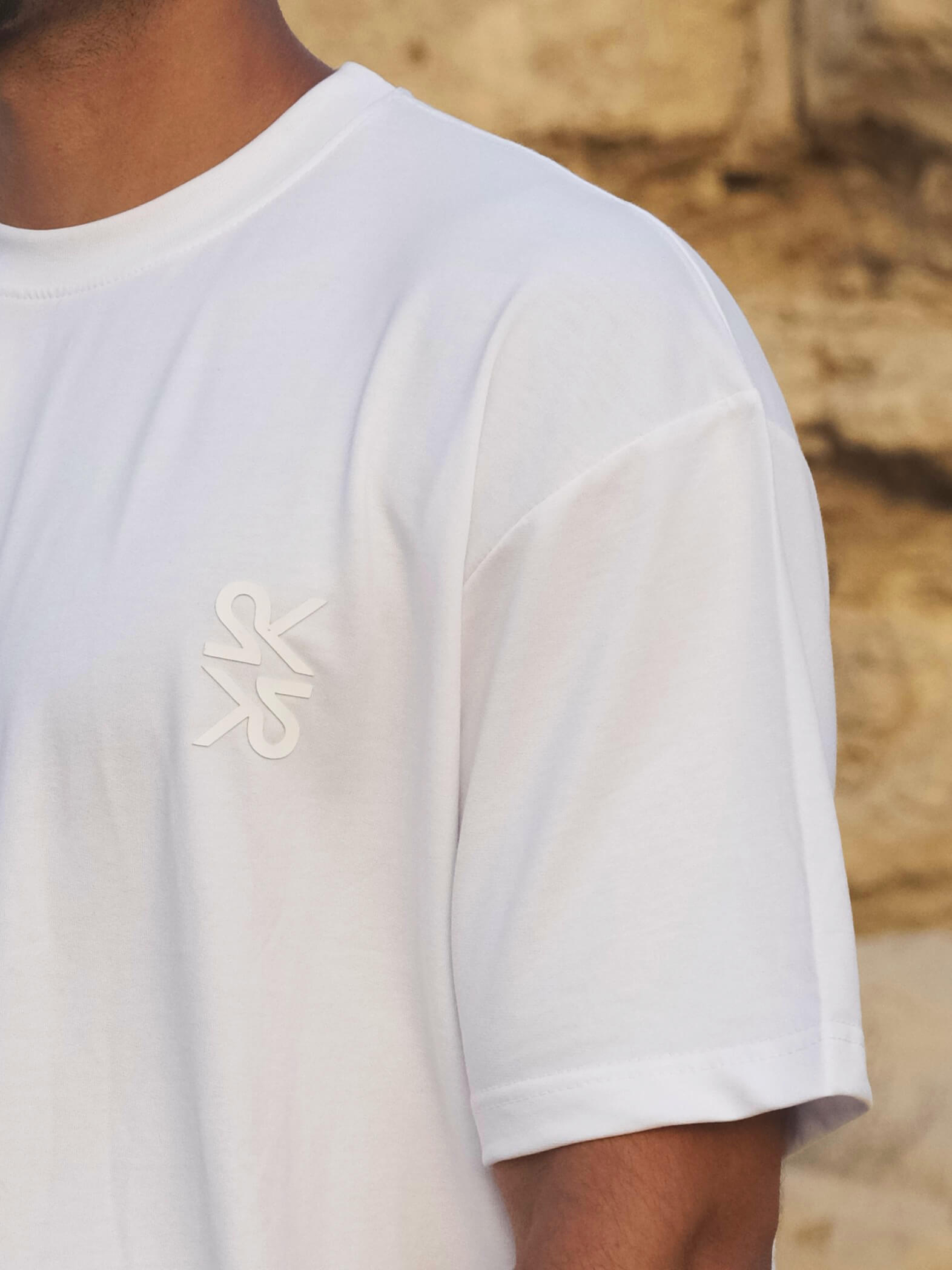 Unisex White Loose fit T-shirt