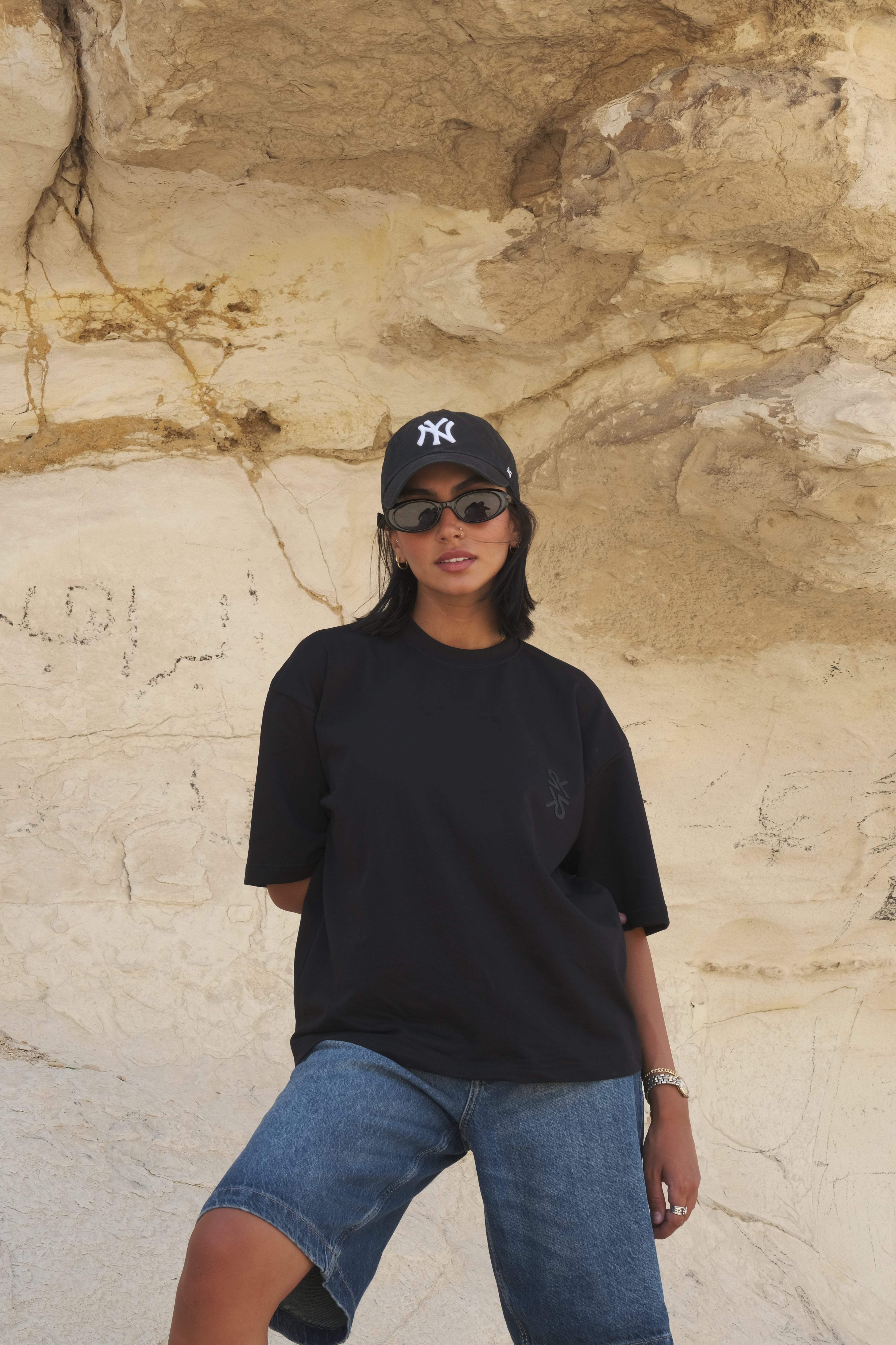 Unisex Black Loose fit T-Shirt