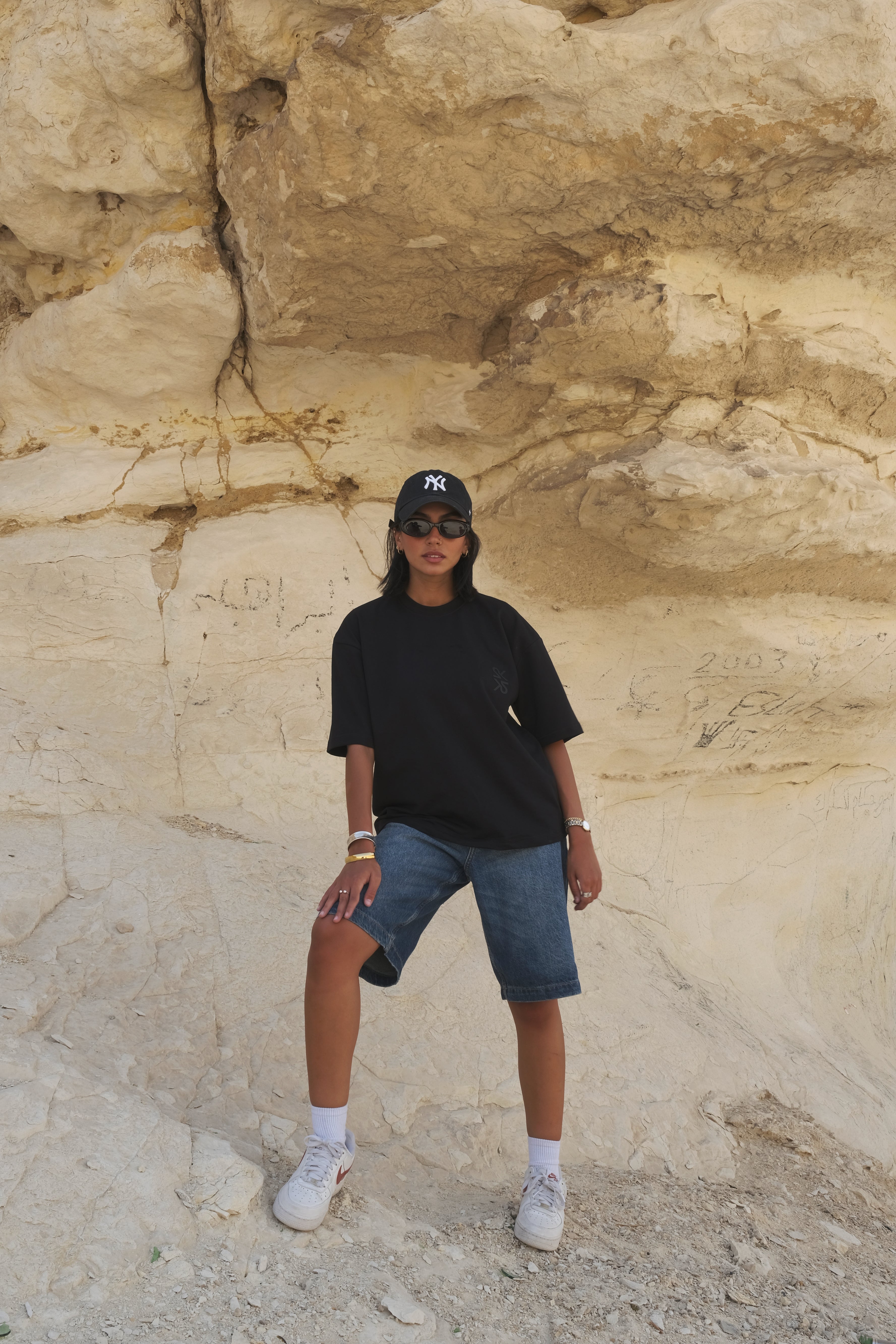 Unisex Black Loose fit T-Shirt