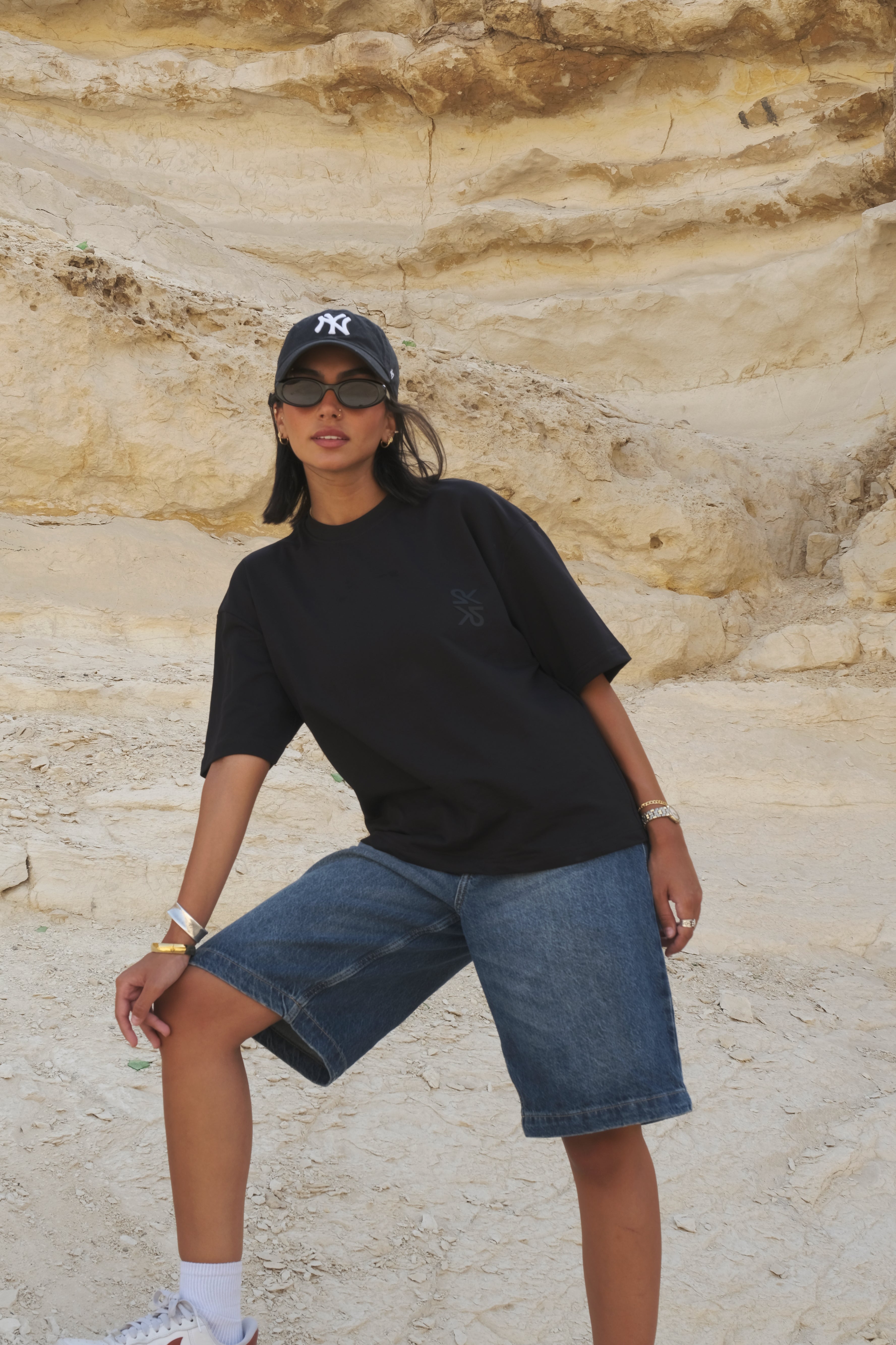 Unisex Black Loose fit T-Shirt