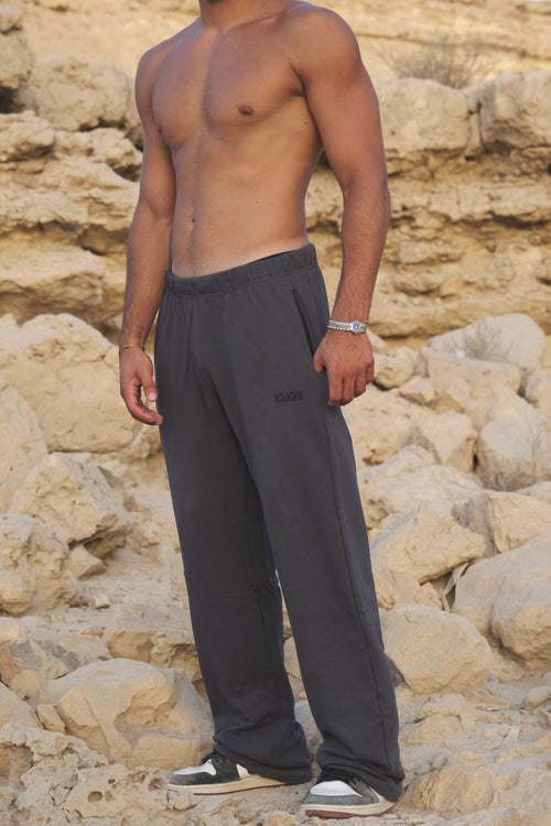 Unisex Stone Grey Relaxed Fit Sweatpants