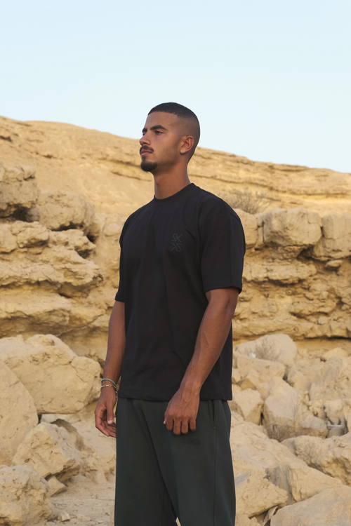 Unisex Black Loose fit T-Shirt