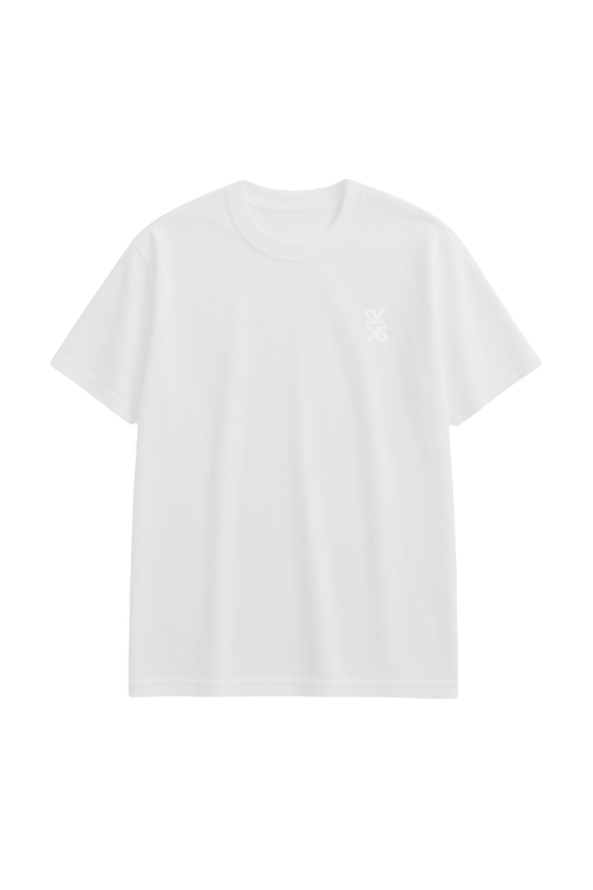 Unisex White Loose fit T-shirt