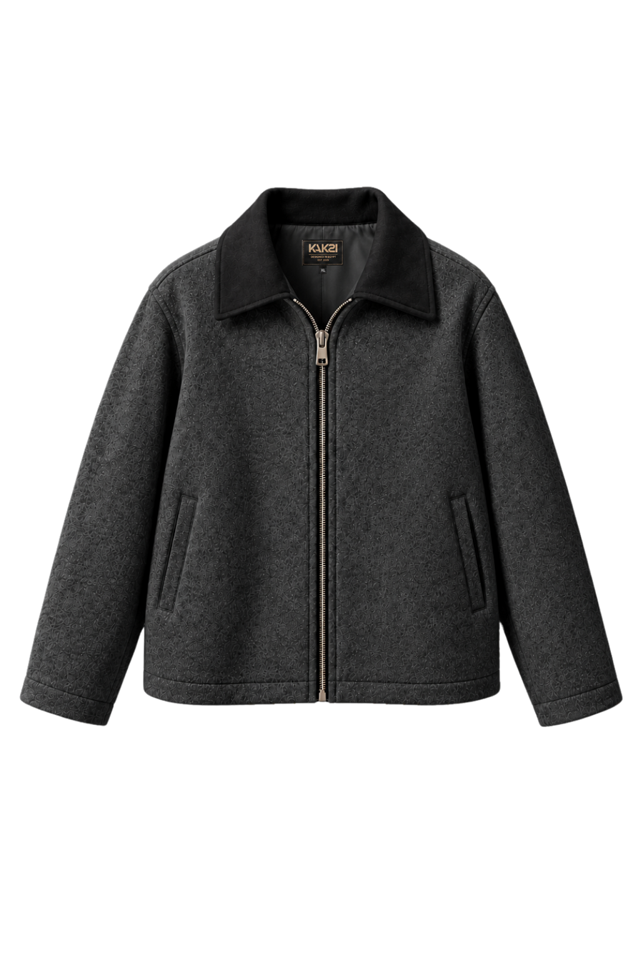Boxy Charcoal Wool Jacket