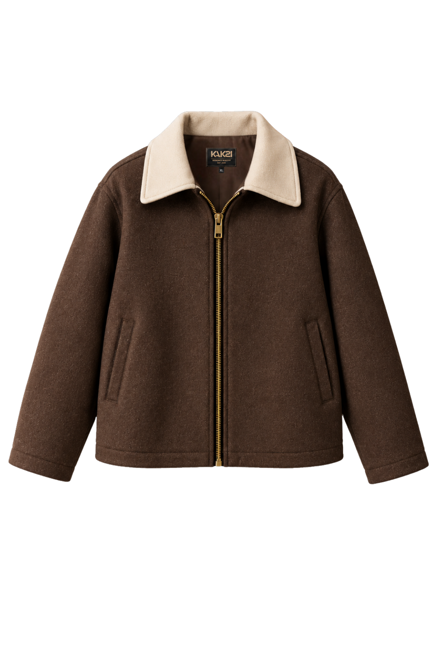 Boxy Dark Brown Wool Jacket